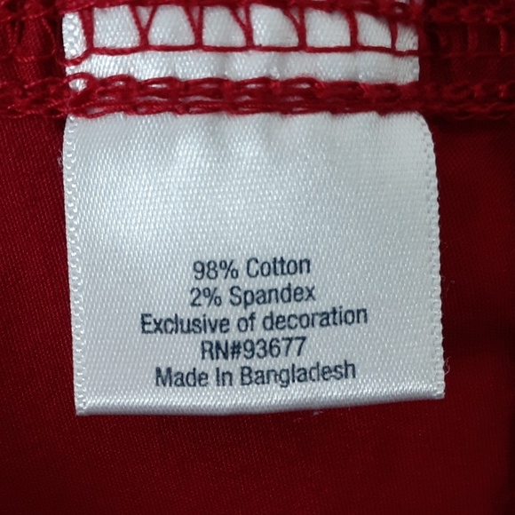 St Johns Bay Womens Capri Pants Size 12 Red 625 - Picture 4 of 5